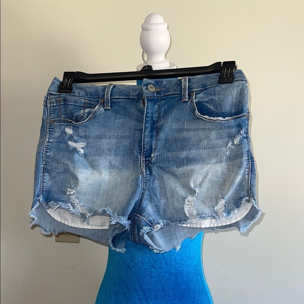 Rewash Blue Distressed Jean Shorts